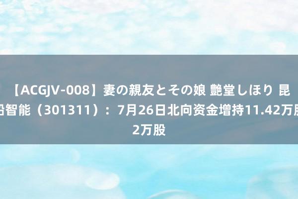 【ACGJV-008】妻の親友とその娘 艶堂しほり 昆船智能（301311）：7月26日北向资金增持11.42万股