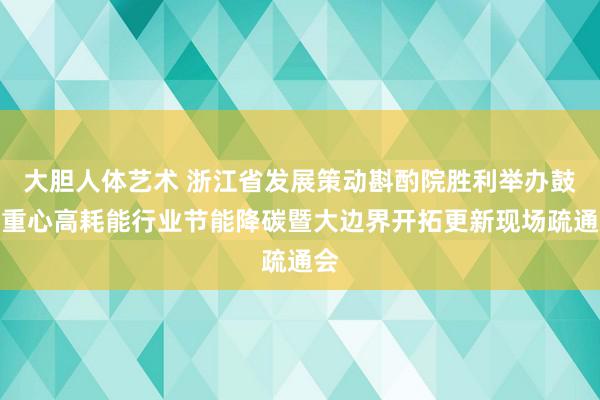 大胆人体艺术 浙江省发展策动斟酌院胜利举办鼓舞重心高耗能行业节能降碳暨大边界开拓更新现场疏通会