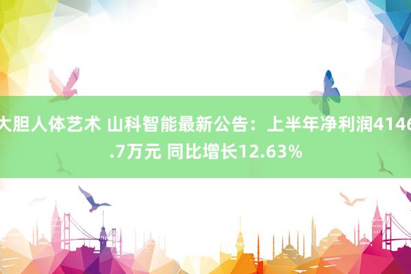 大胆人体艺术 山科智能最新公告：上半年净利润4146.7万元 同比增长12.63%