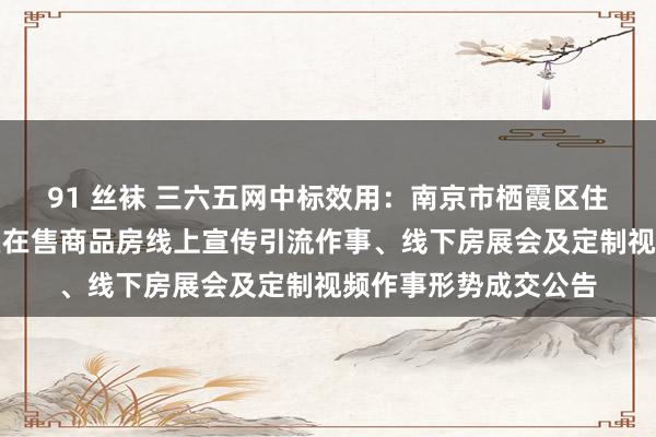 91 丝袜 三六五网中标效用：南京市栖霞区住房和设立局开展全区在售商品房线上宣传引流作事、线下房展会及定制视频作事形势成交公告