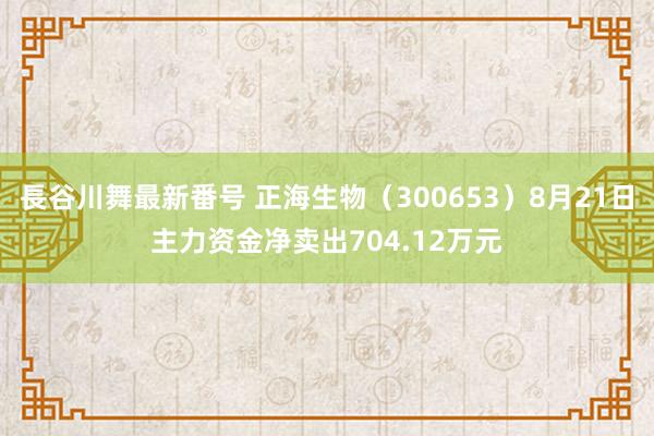 長谷川舞最新番号 正海生物（300653）8月21日主力资金净卖出704.12万元